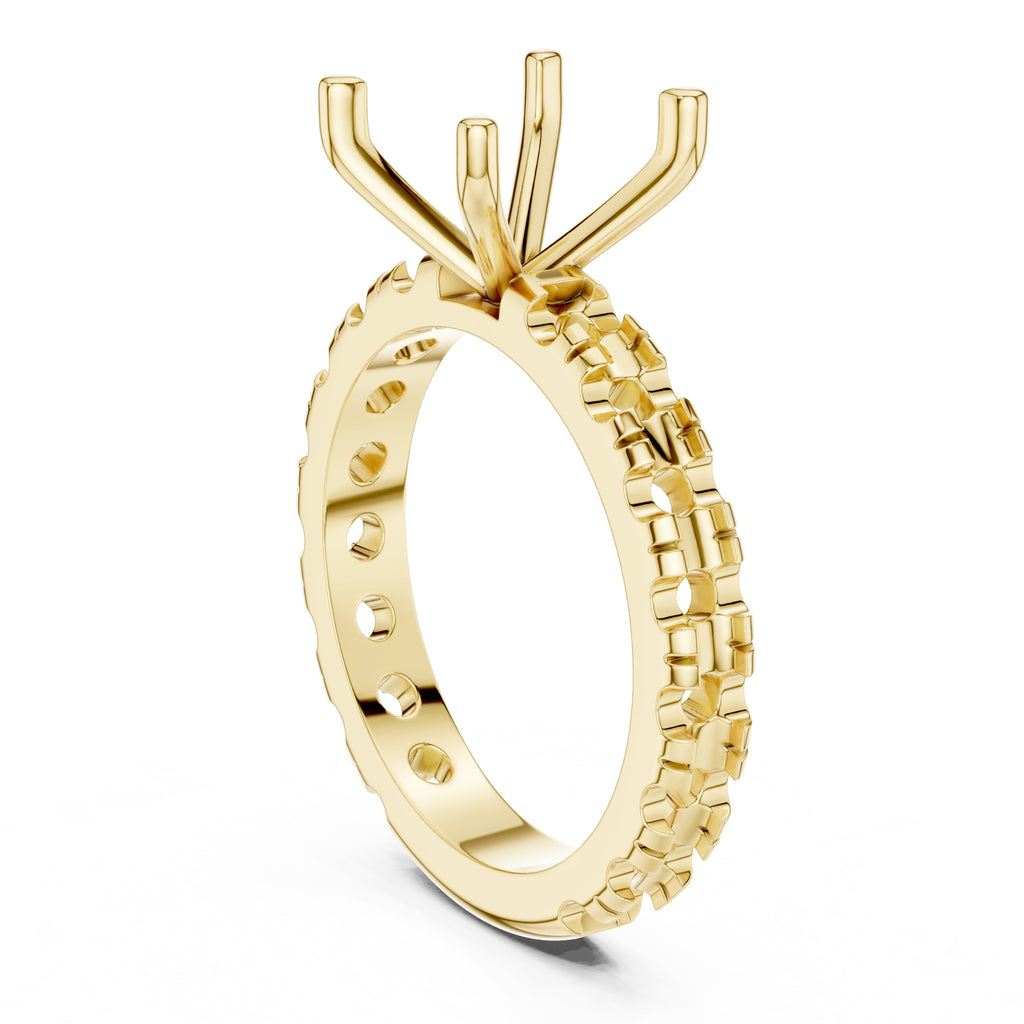 3.00 ct Majestic Eternity Setting 3ct Yellow Gold Cushion