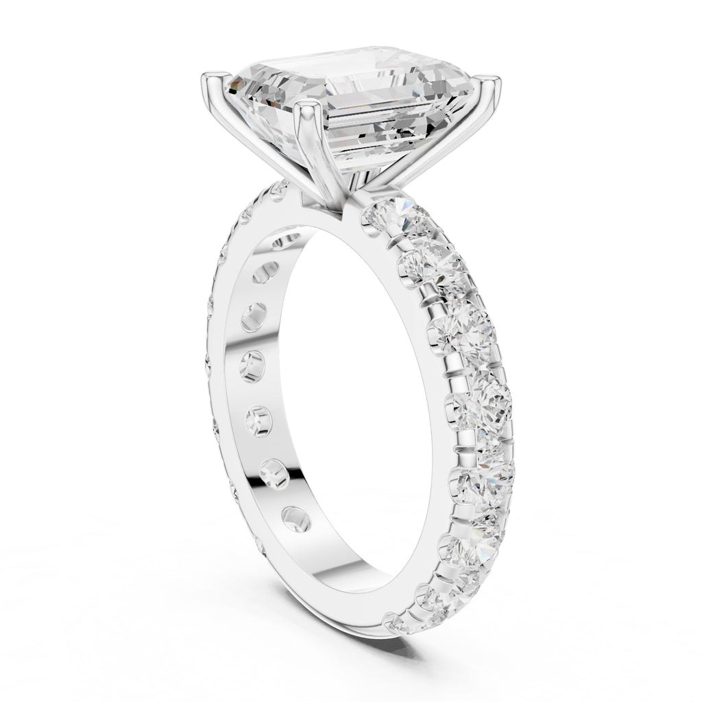 3.00 ct Majestic Eternity Setting 3ct White Gold Emerald