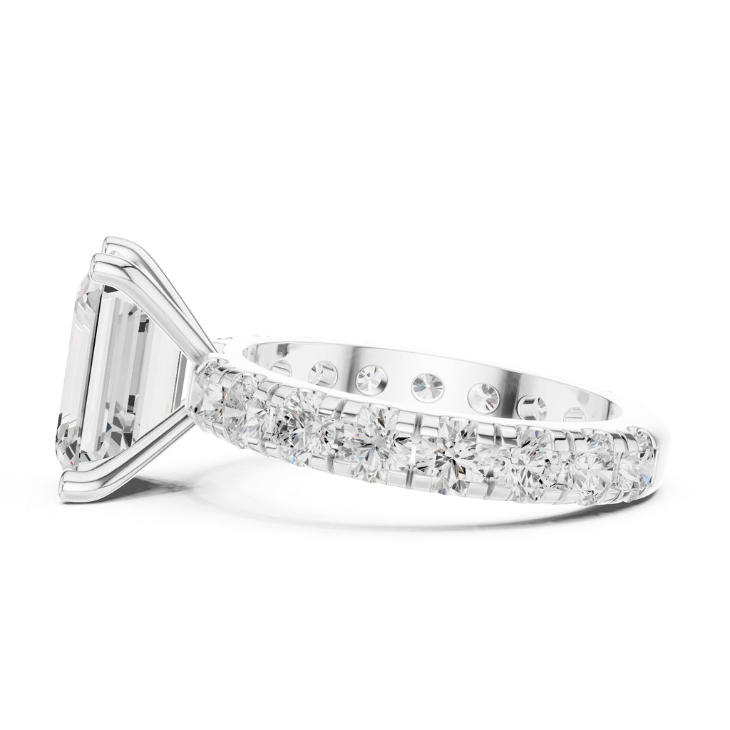 3.00 ct Majestic Eternity Setting 3ct White Gold Emerald