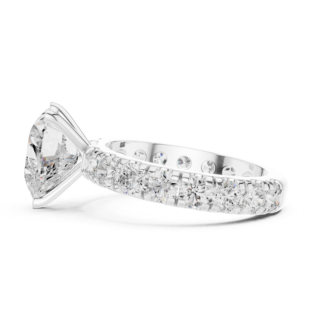 3.00 ct Majestic Eternity Setting 3ct White Gold Heart