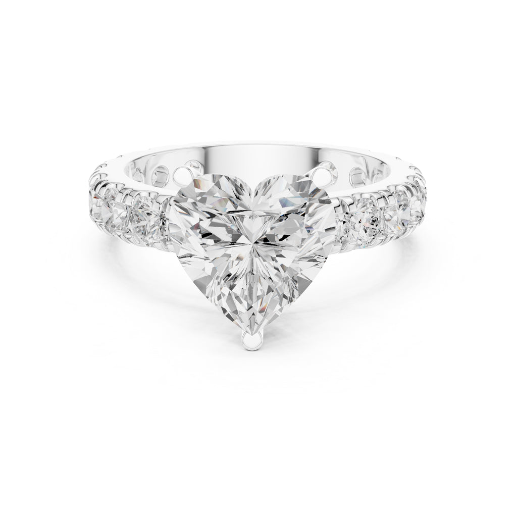 3.00 ct Majestic Eternity Setting 3ct White Gold Heart