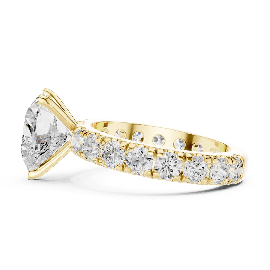 3.00 ct Majestic Eternity Setting 3ct Yellow Gold Heart