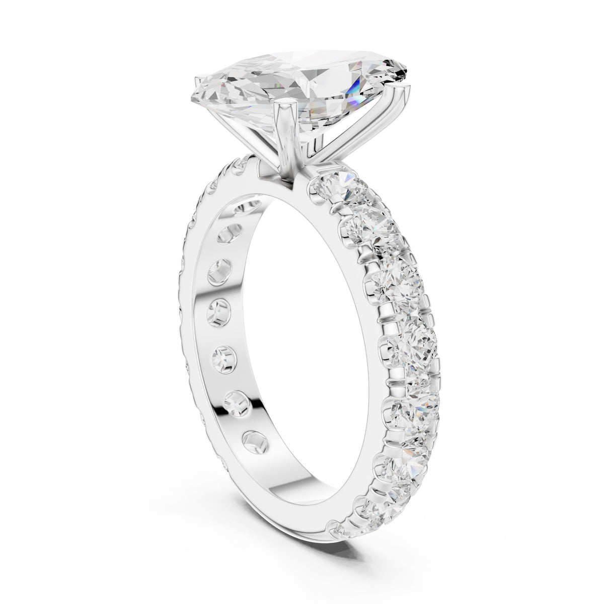 3.00 ct Majestic Eternity Setting 3ct White Gold Marquise