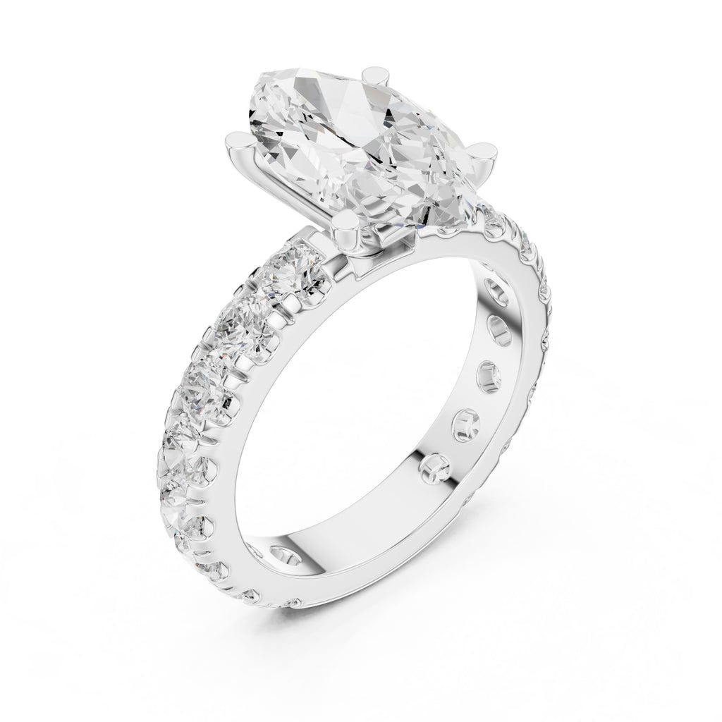 3.00 ct Majestic Eternity Setting 3ct White Gold Marquise