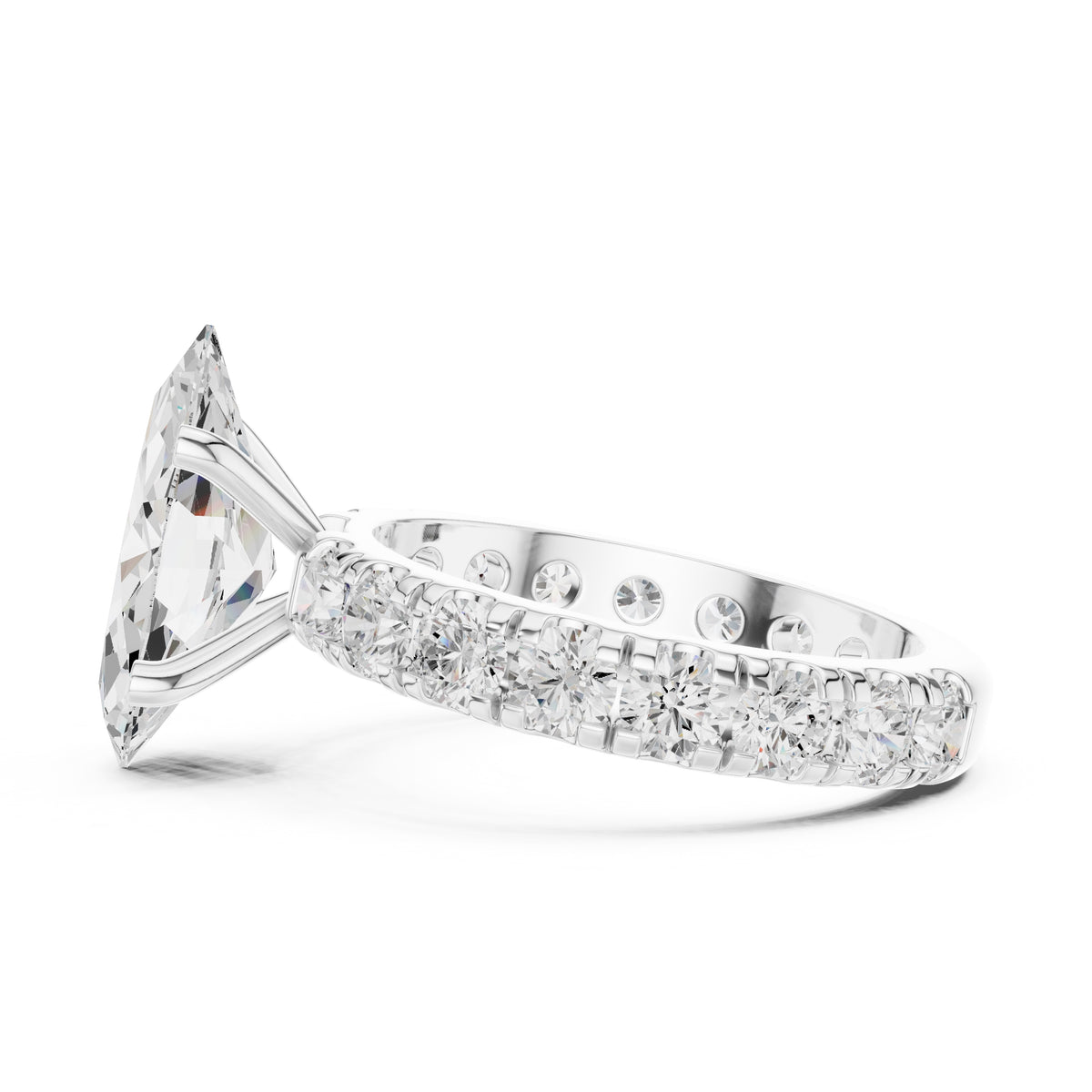 3.00 ct Majestic Eternity Setting 3ct White Gold Marquise