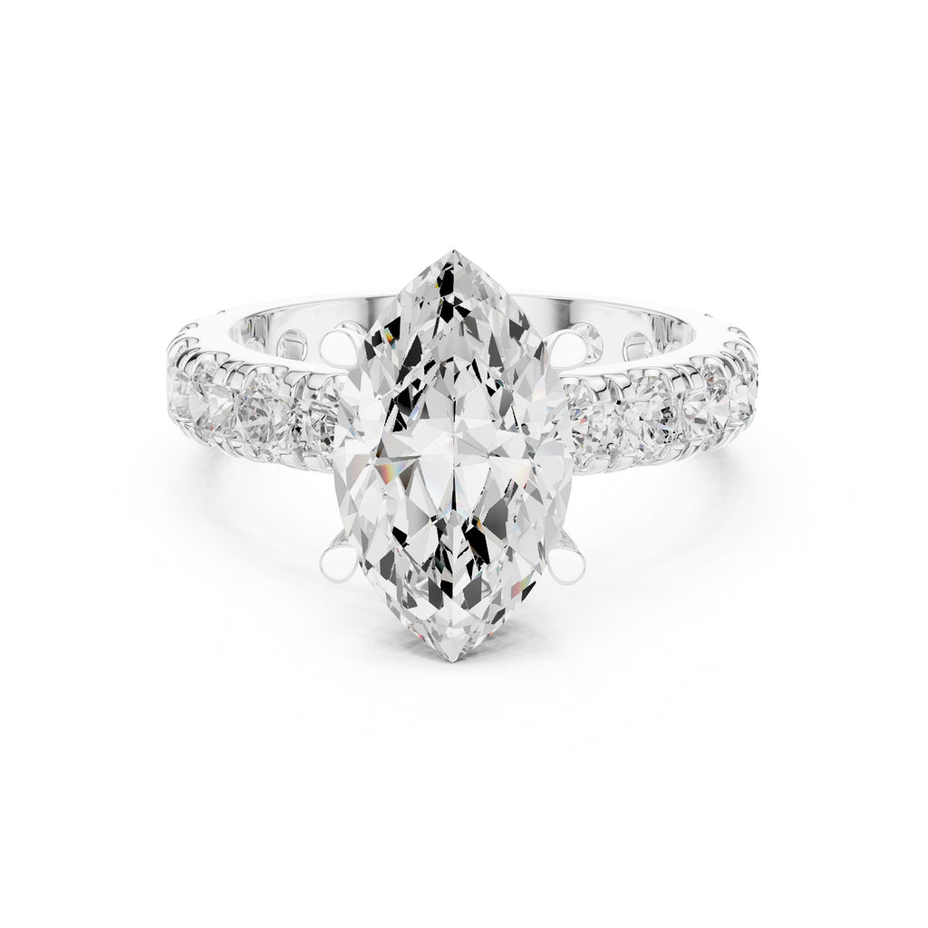3.00 ct Majestic Eternity Setting 3ct White Gold Marquise
