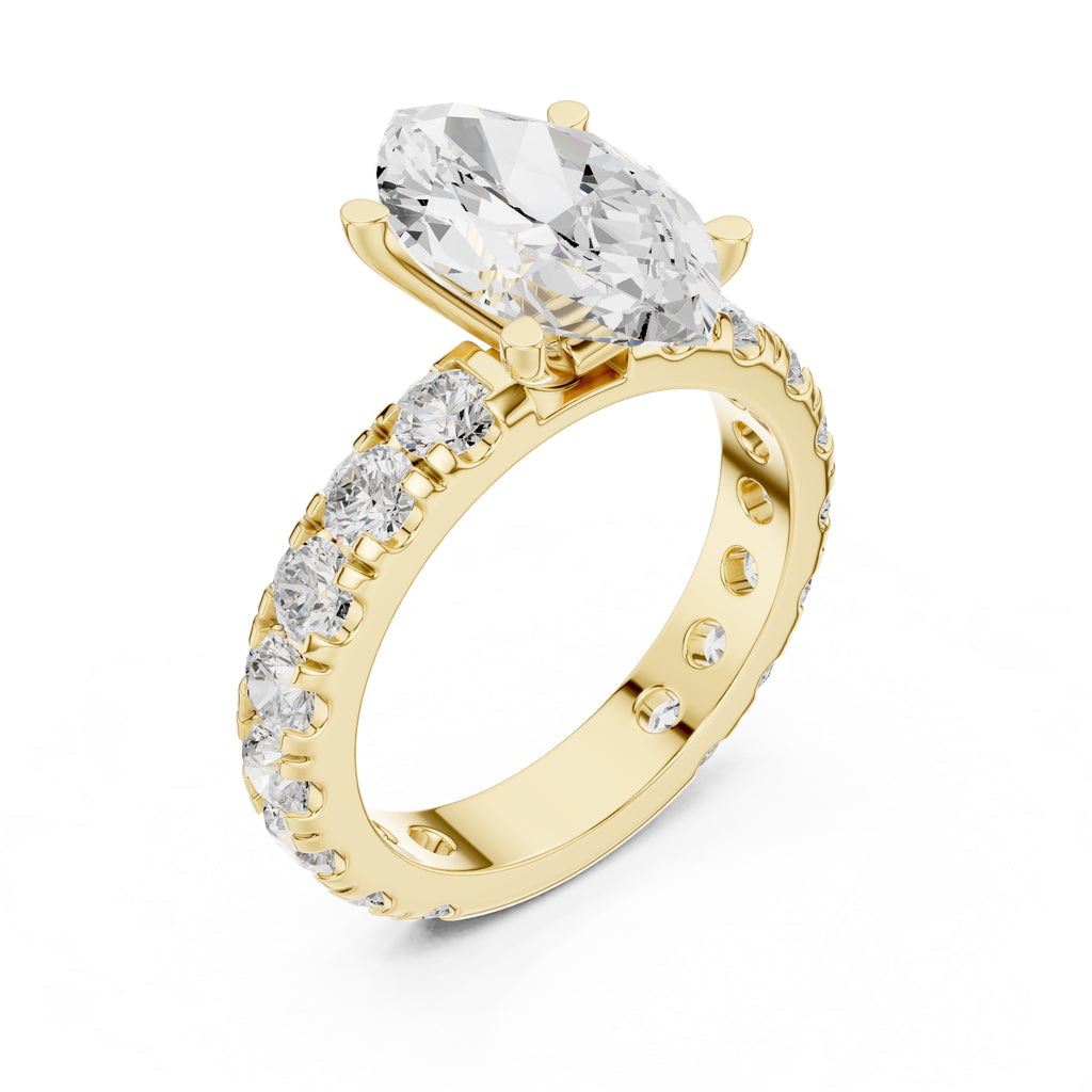 3.00 ct Majestic Eternity Setting 3ct Yellow Gold Marquise