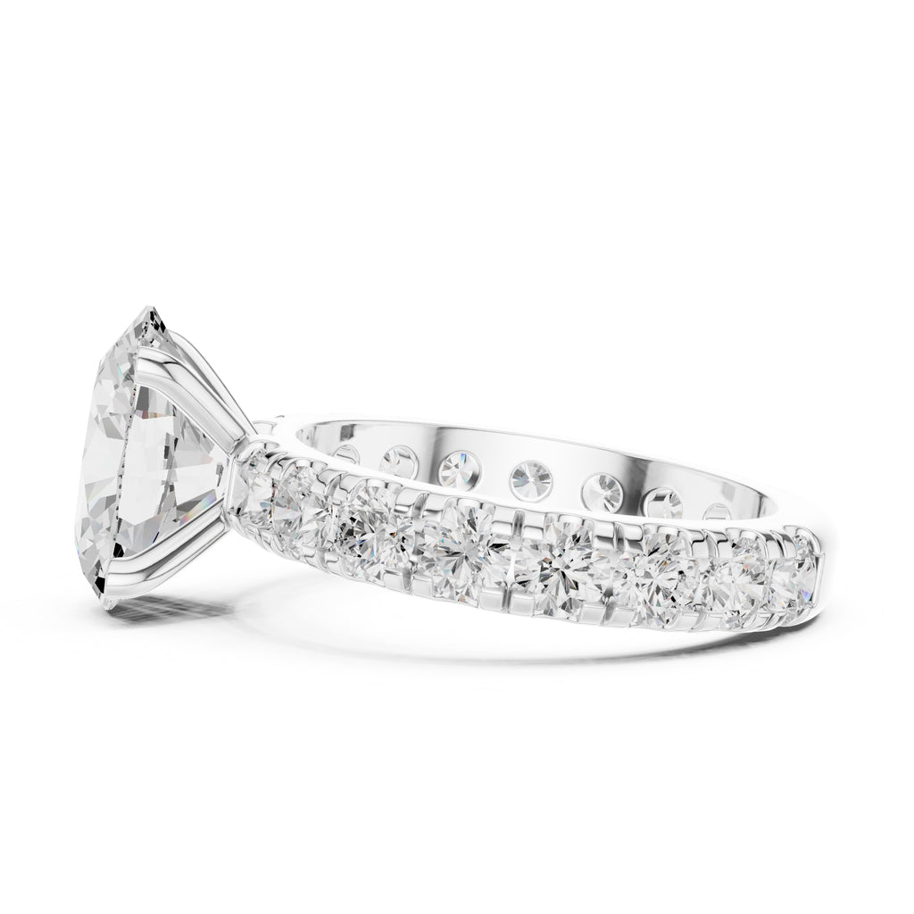 3.00 ct Majestic Eternity Setting 3ct White Gold Oval
