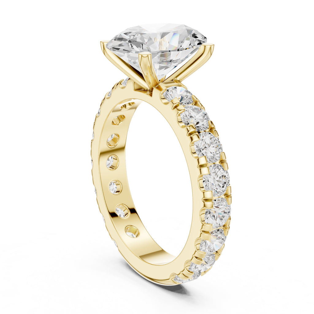 3.00 ct Majestic Eternity Setting 3ct Yellow Gold Oval