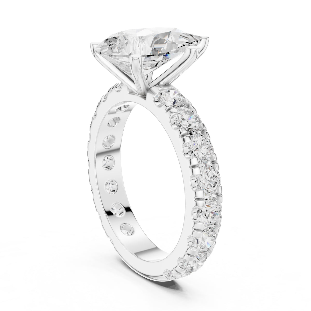 3.00 ct Majestic Eternity Setting 3ct White Gold Pear
