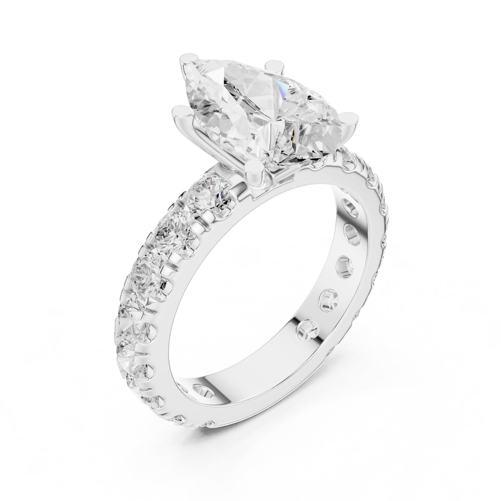 3.00 ct Majestic Eternity Setting 3ct White Gold Pear