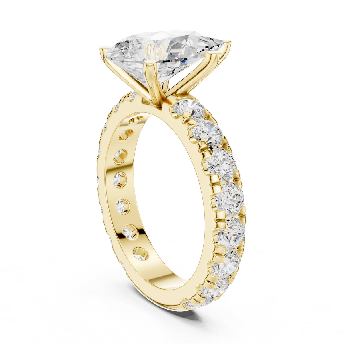 3.00 ct Majestic Eternity Setting 3ct Yellow Gold Pear