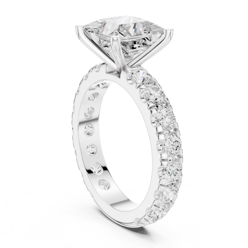 3.00 ct Majestic Eternity Setting 3ct White Gold Princess