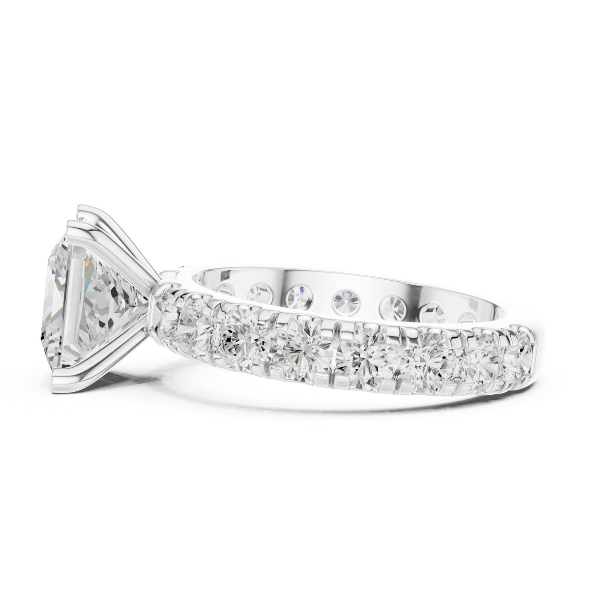 3.00 ct Majestic Eternity Setting 3ct White Gold Princess