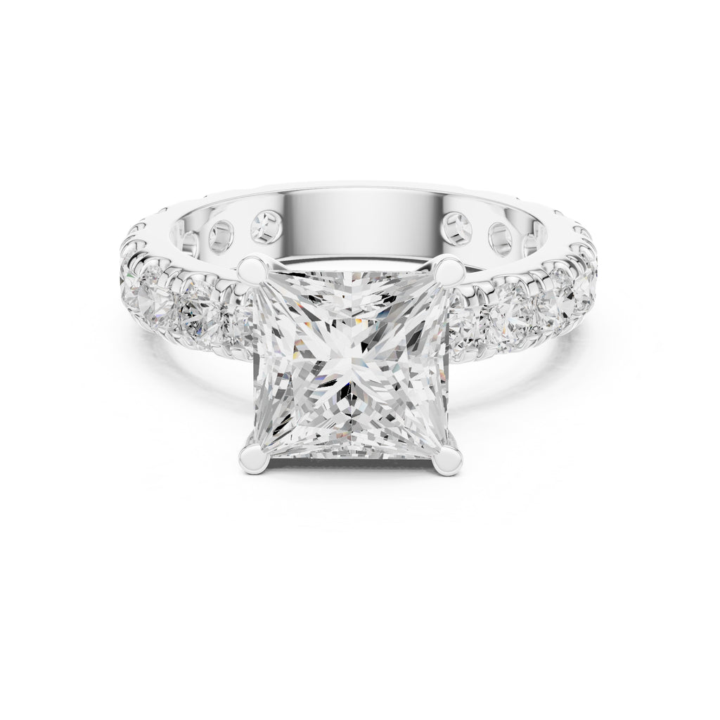 3.00 ct Majestic Eternity Setting 3ct White Gold Princess