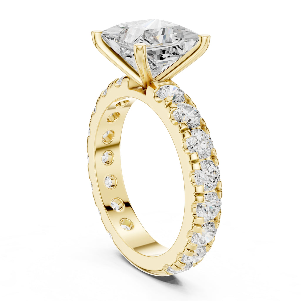 3.00 ct Majestic Eternity Setting 3ct Yellow Gold Princess