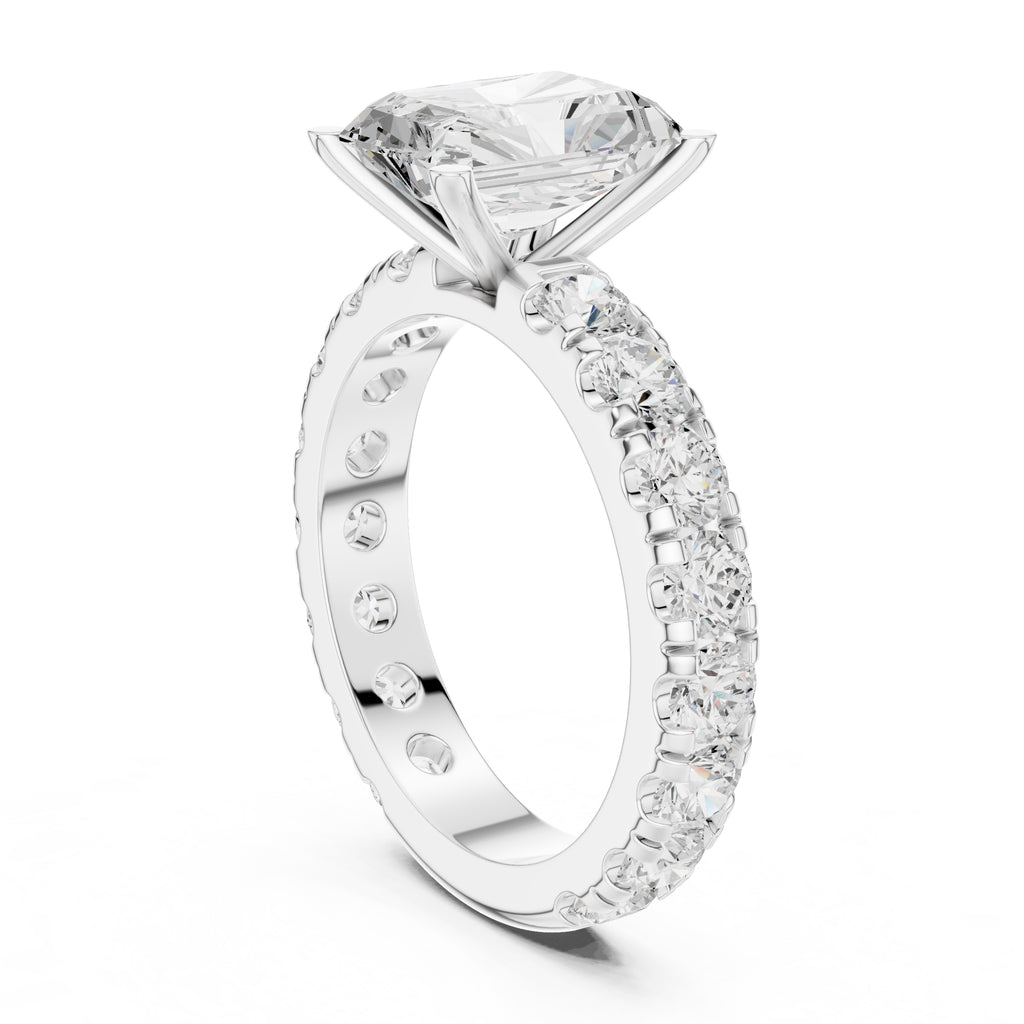 3.00 ct Majestic Eternity Setting 3ct White Gold Radiant