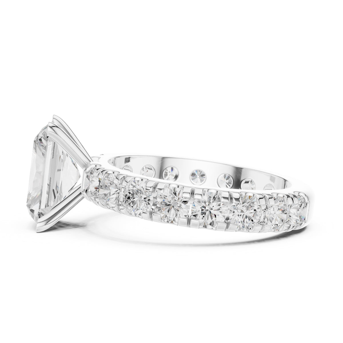 3.00 ct Majestic Eternity Setting 3ct White Gold Radiant