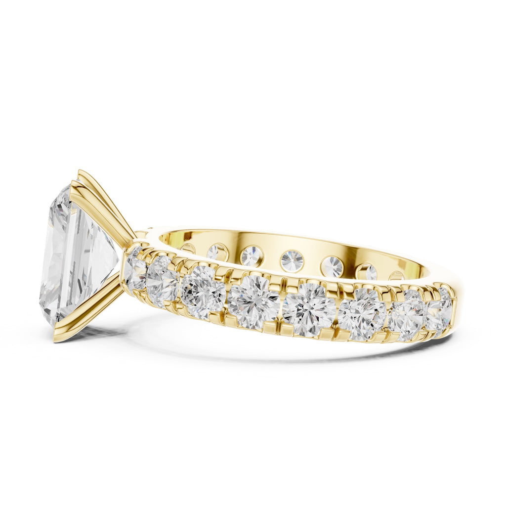 3.00 ct Majestic Eternity Setting 3ct Yellow Gold Radiant