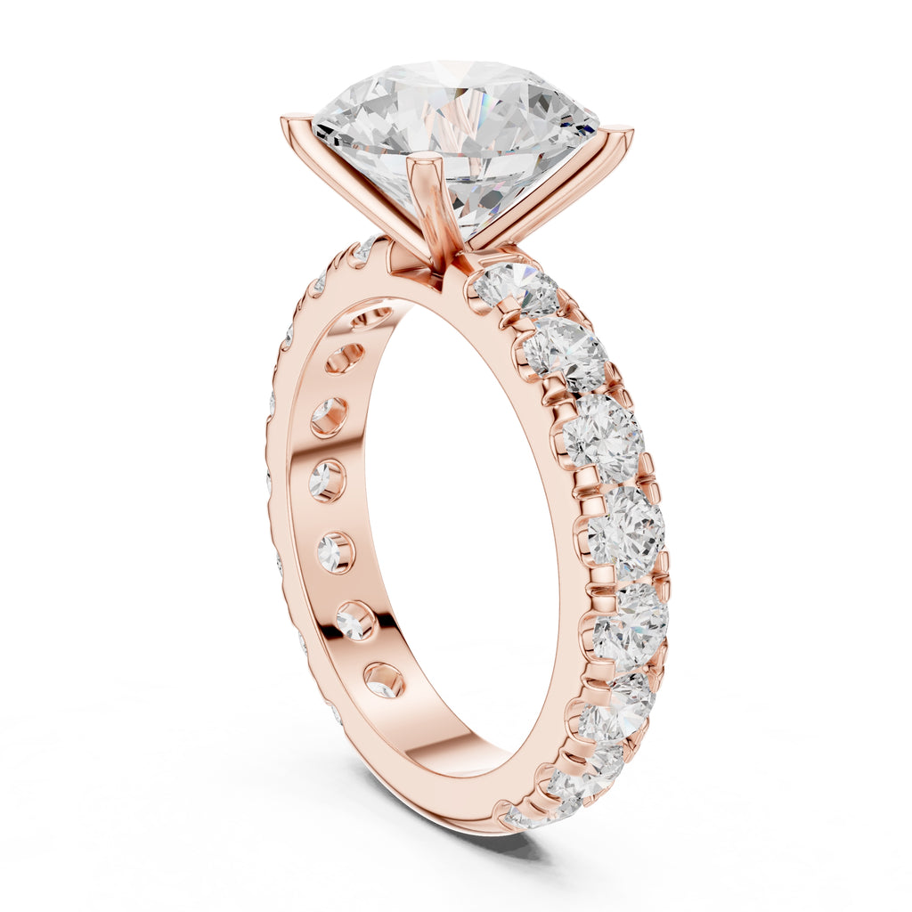 3.00 ct Majestic Eternity Setting 3ct Rose Gold Round
