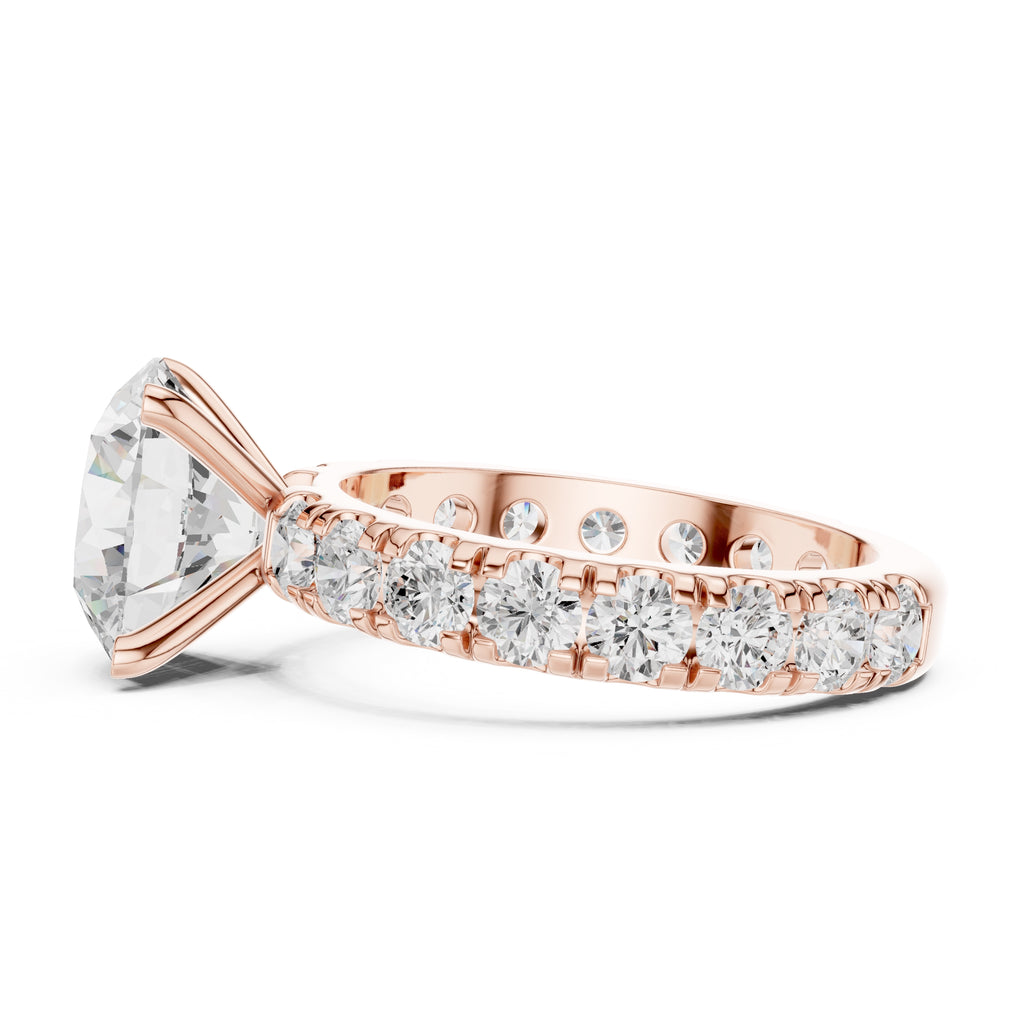 3.00 ct Majestic Eternity Setting 3ct Rose Gold Round
