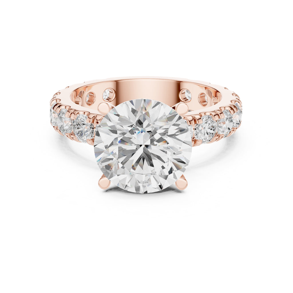 3.00 ct Majestic Eternity Setting 3ct Rose Gold Round