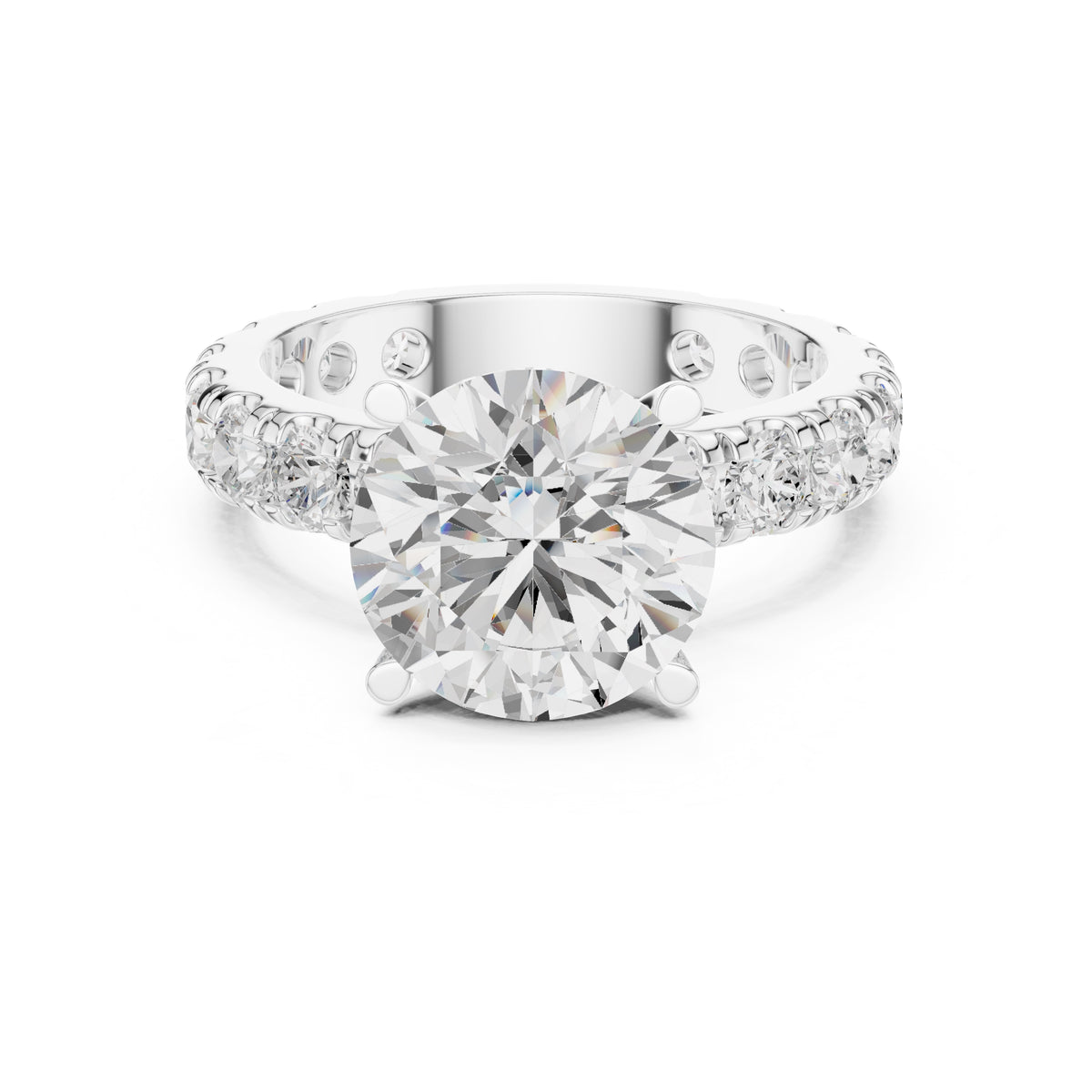 3.00 ct Majestic Eternity Setting 3ct White Gold Round