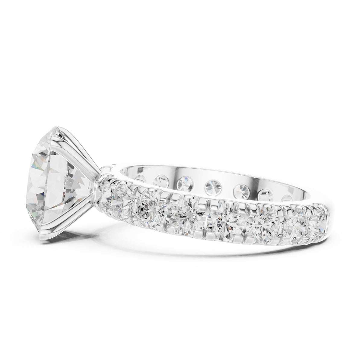 3.00 ct Majestic Eternity Setting 3ct White Gold Round