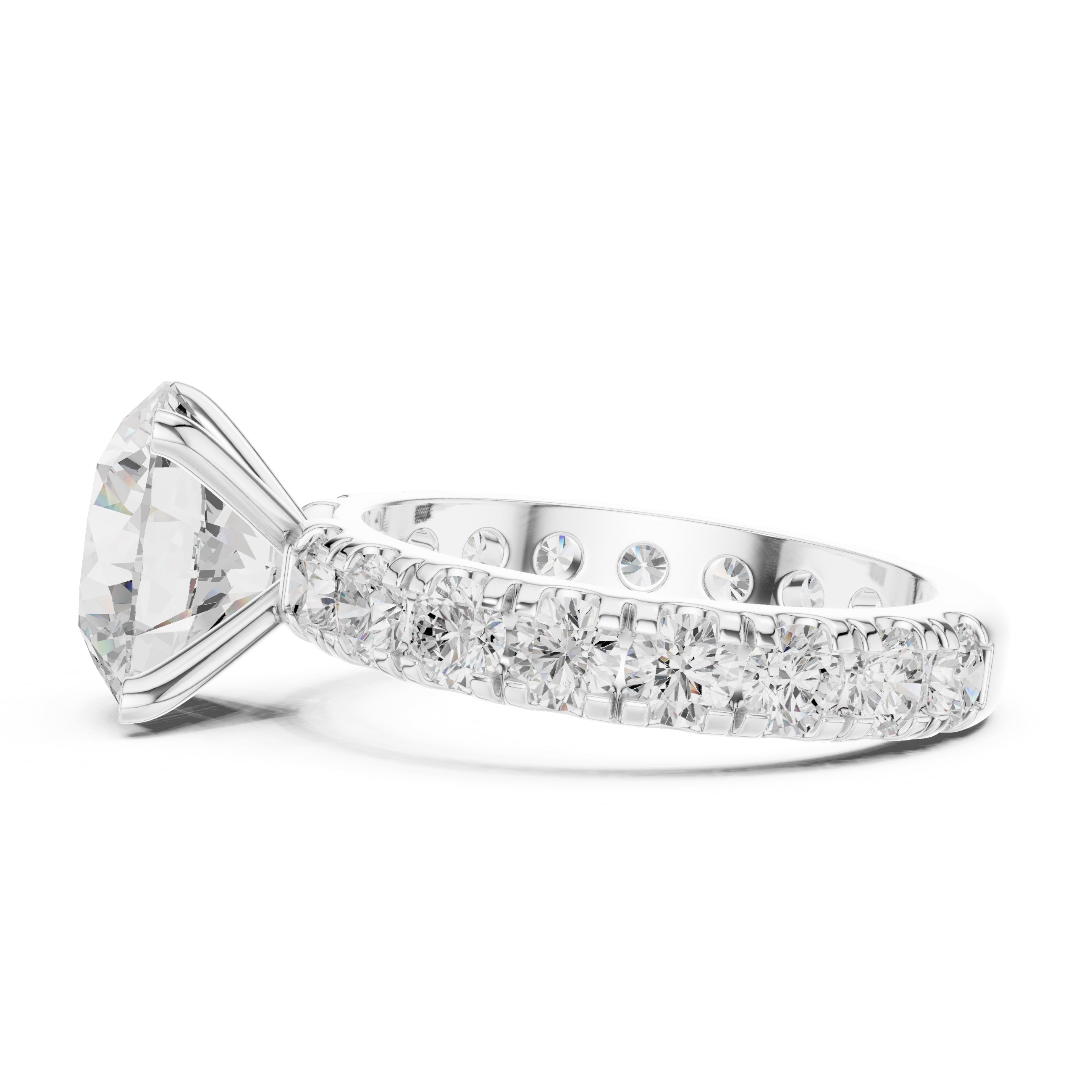 3.00 ct Majestic Eternity Setting 3ct White Gold Round