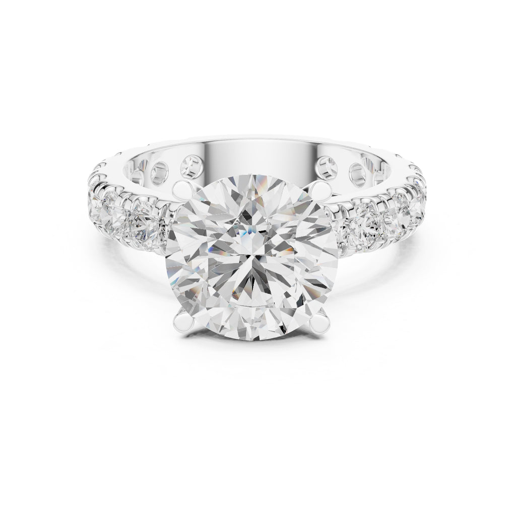 3.00 ct Majestic Eternity Setting 3ct White Gold Round