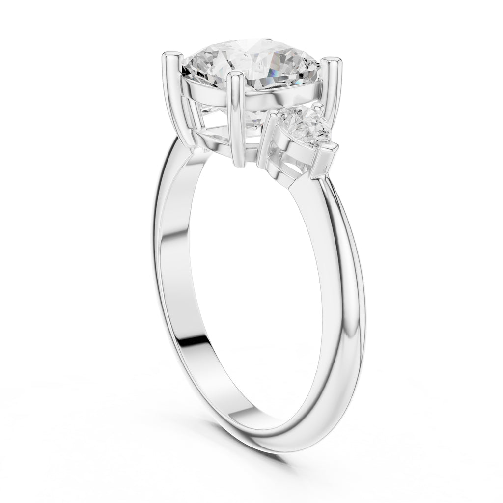 3.00 ct Lumina Trilogy 3ct White Gold Cushion