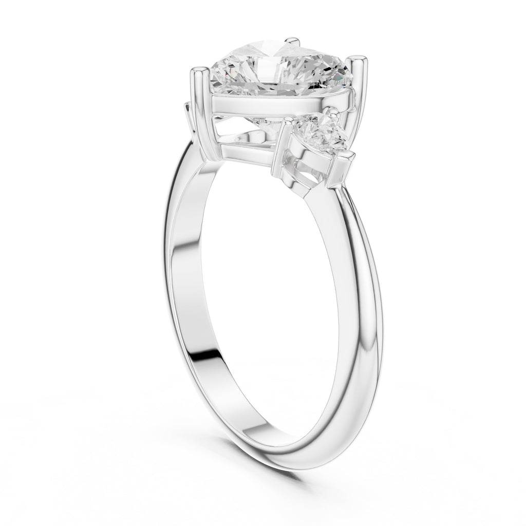 3.00 ct Lumina Trilogy 3ct White Gold Heart
