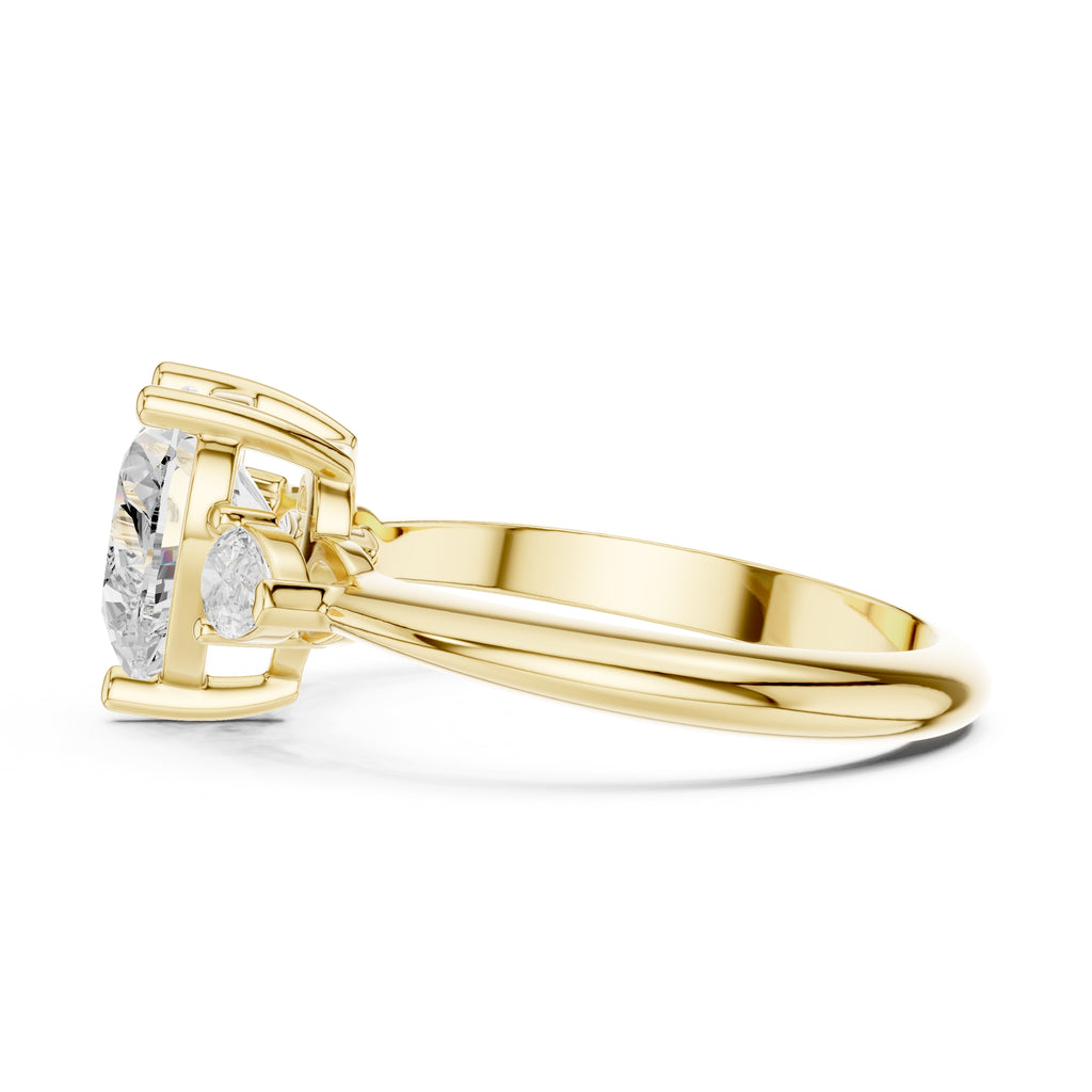 3.00 ct Lumina Trilogy 3ct Yellow Gold Heart