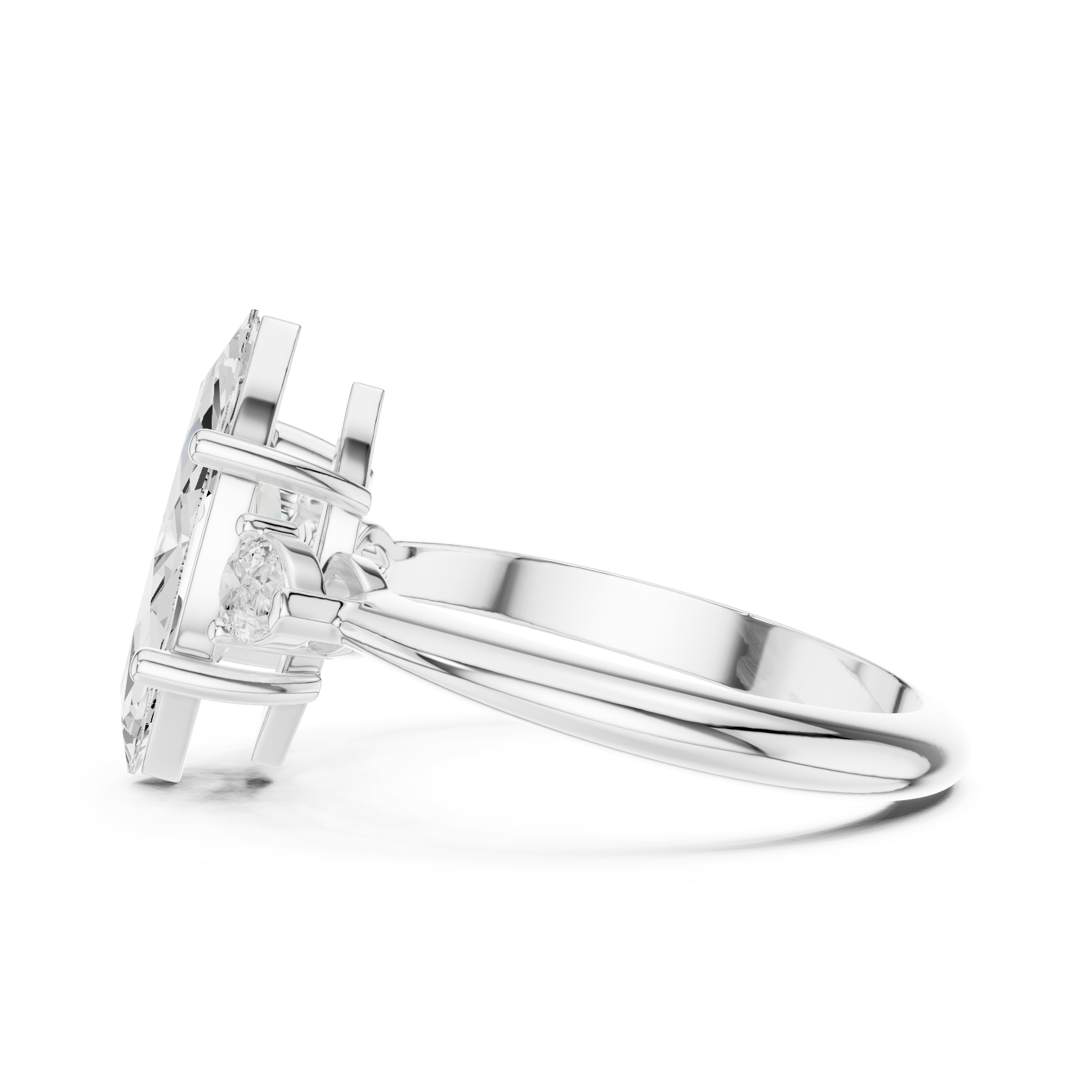 3.00 ct Lumina Trilogy 3ct White Gold Marquise