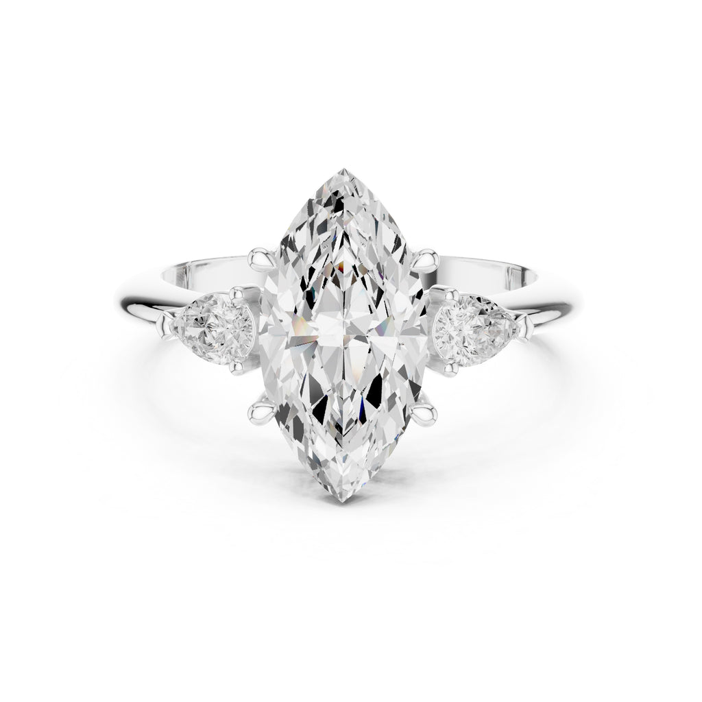 3.00 ct Lumina Trilogy 3ct White Gold Marquise