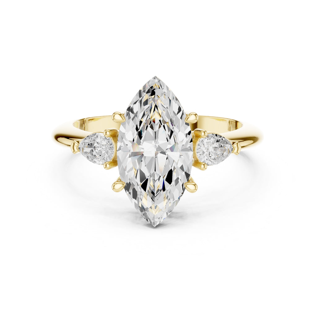 3.00 ct Lumina Trilogy 3ct Yellow Gold Marquise