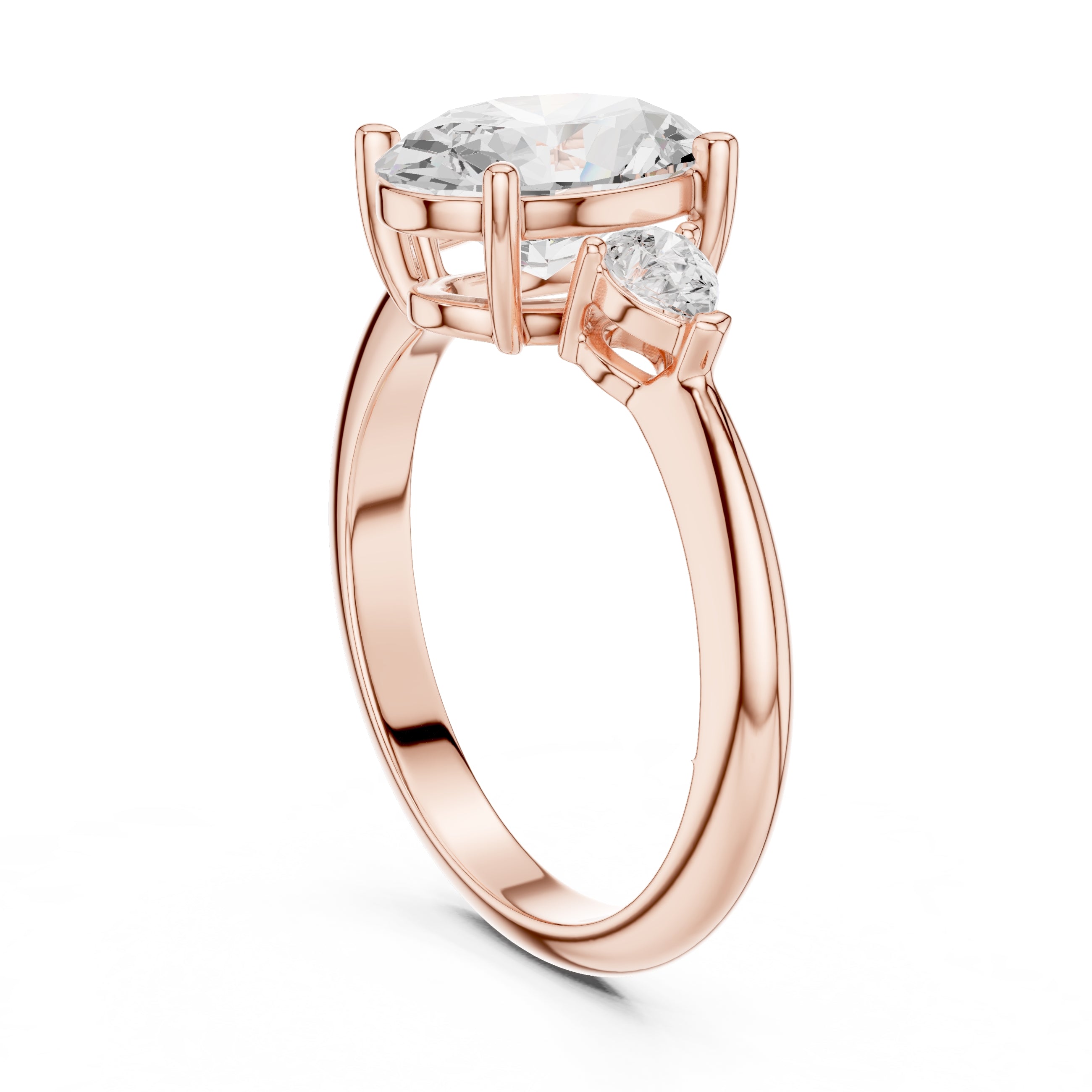 3.00 ct Lumina Trilogy 3ct Rose Gold Oval