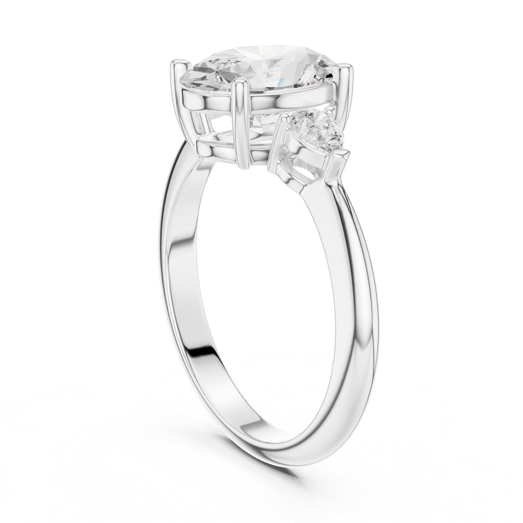 3.00 ct Lumina Trilogy 3ct White Gold Oval