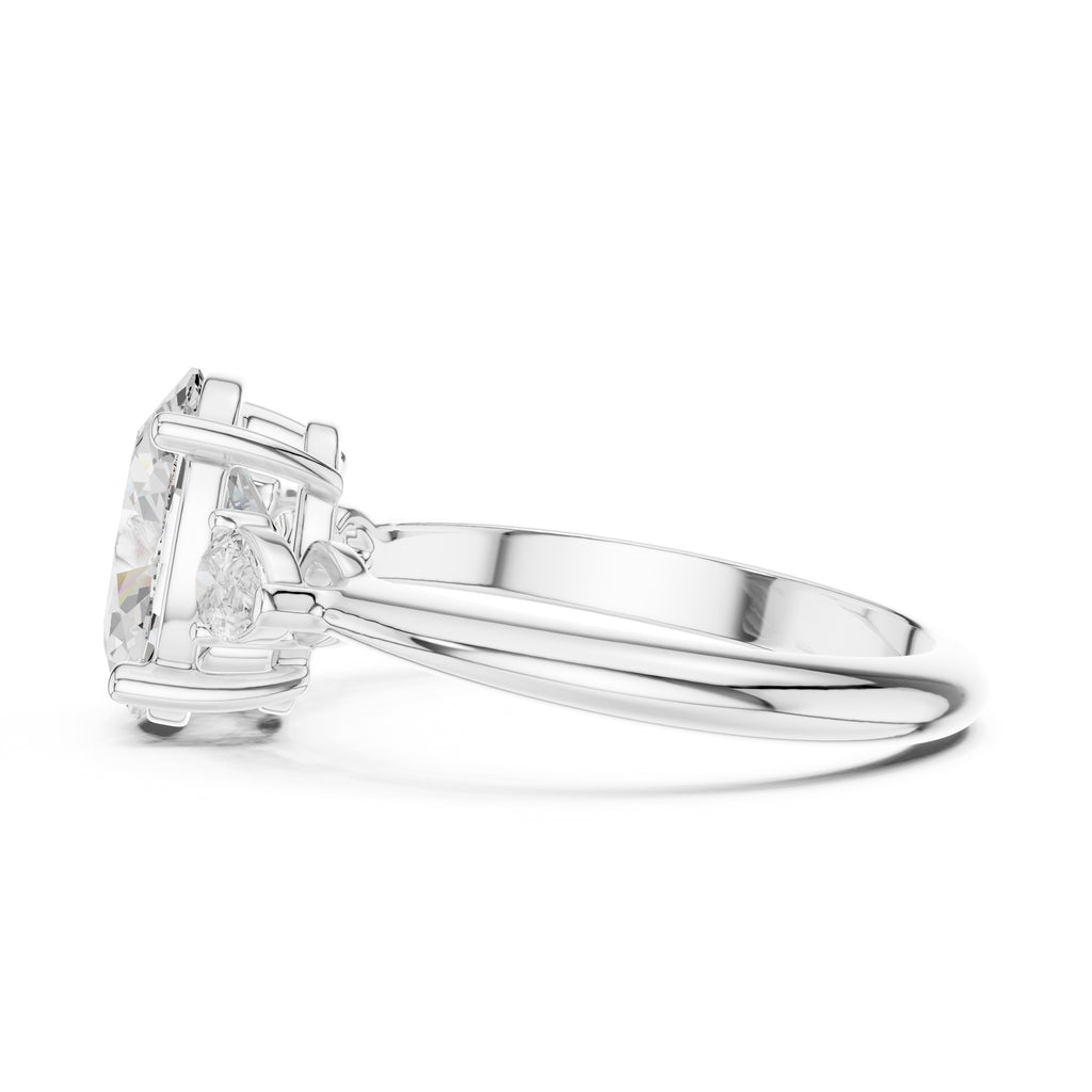 3.00 ct Lumina Trilogy 3ct White Gold Oval