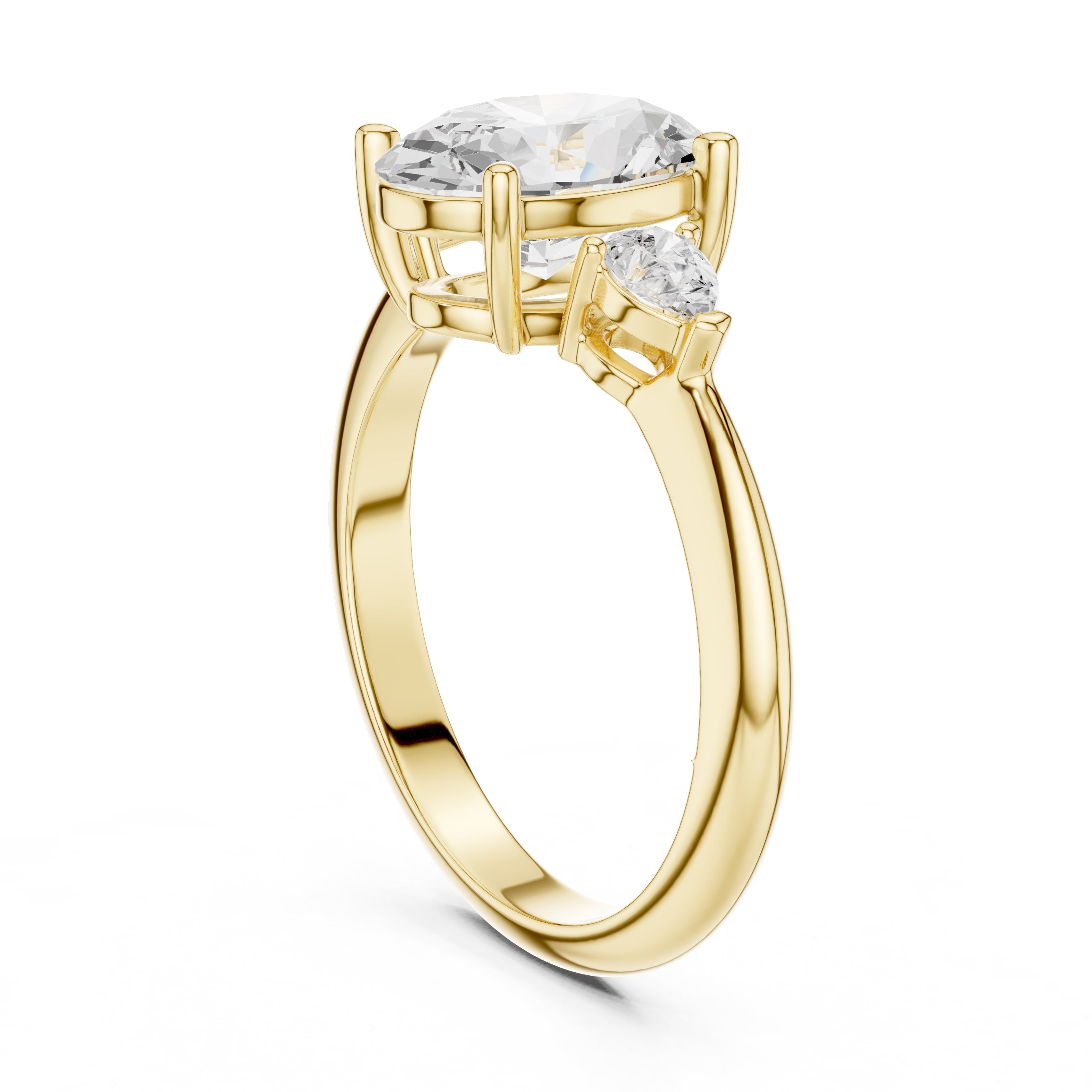 3.00 ct Lumina Trilogy 3ct Yellow Gold Oval