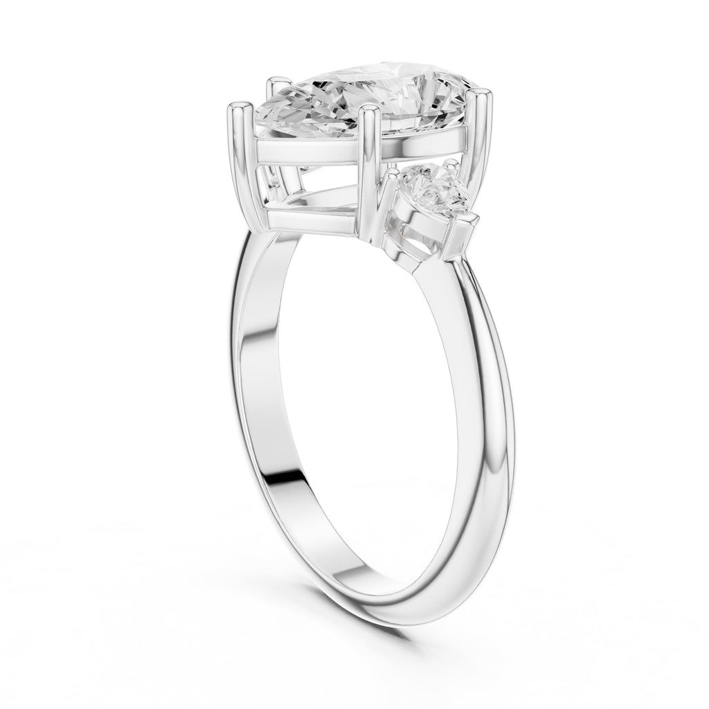 3.00 ct Lumina Trilogy 3ct White Gold Pear