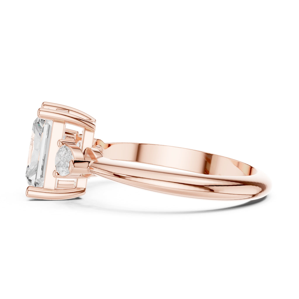 3.00 ct Lumina Trilogy 3ct Rose Gold Radiant