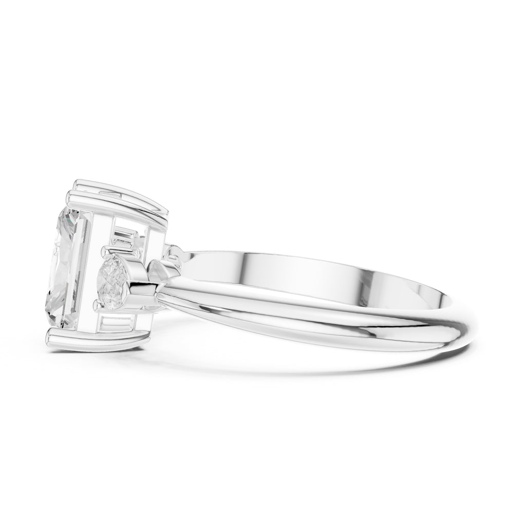 3.00 ct Lumina Trilogy 3ct White Gold Radiant