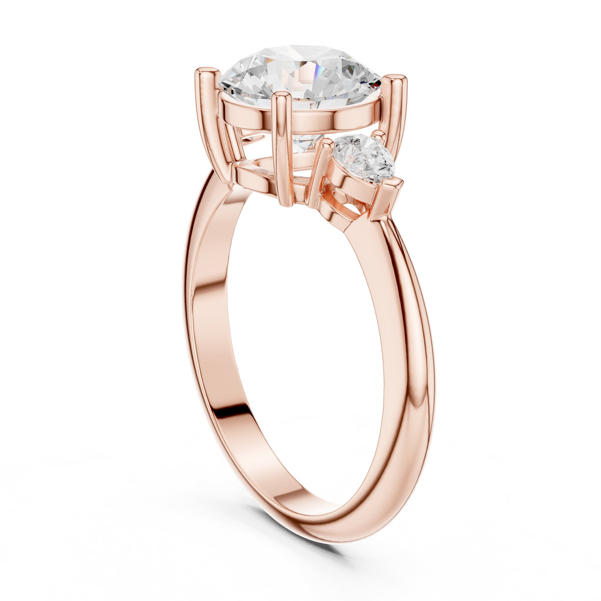 3.00 ct Lumina Trilogy 3ct Rose Gold Round