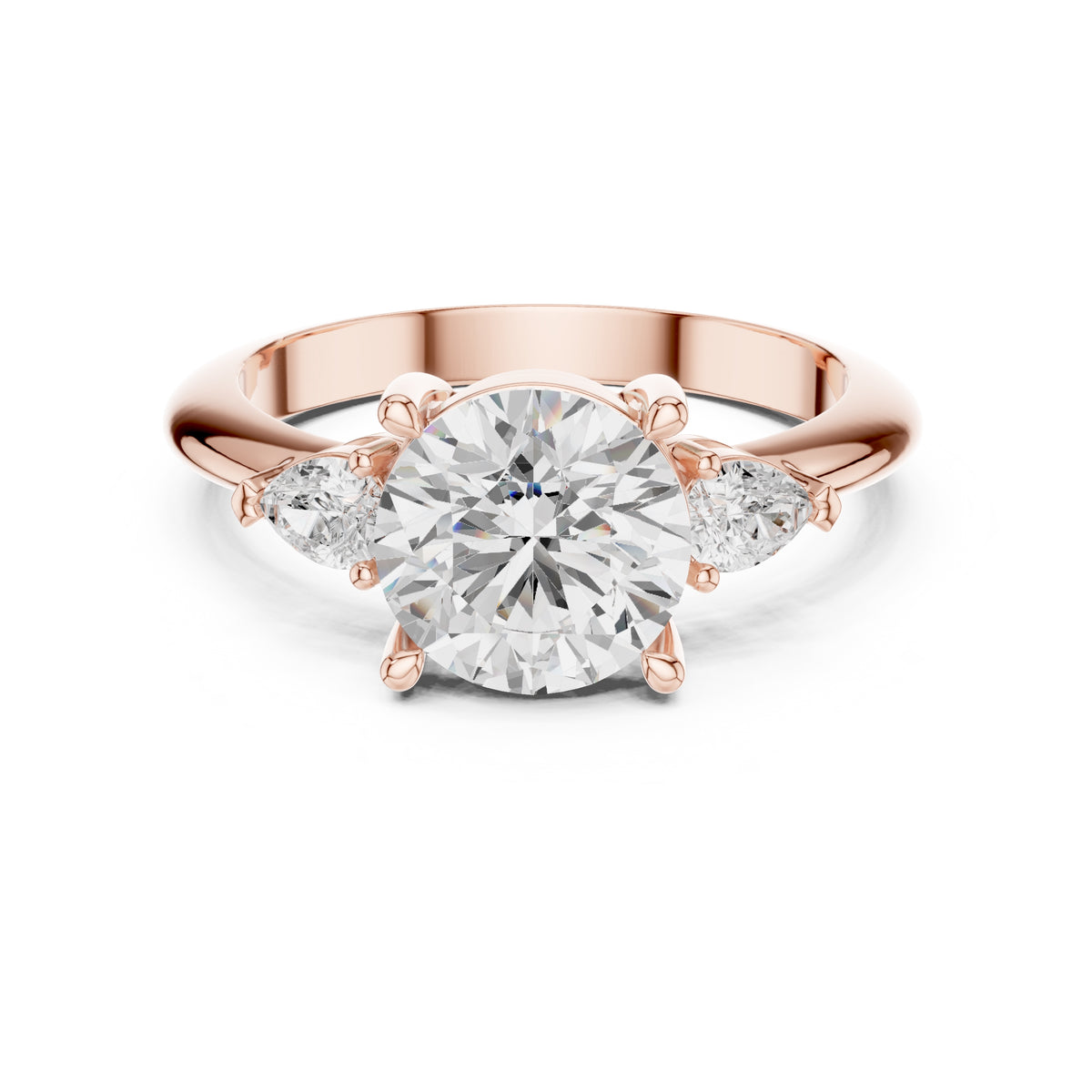 3.00 ct Lumina Trilogy 3ct Rose Gold Round