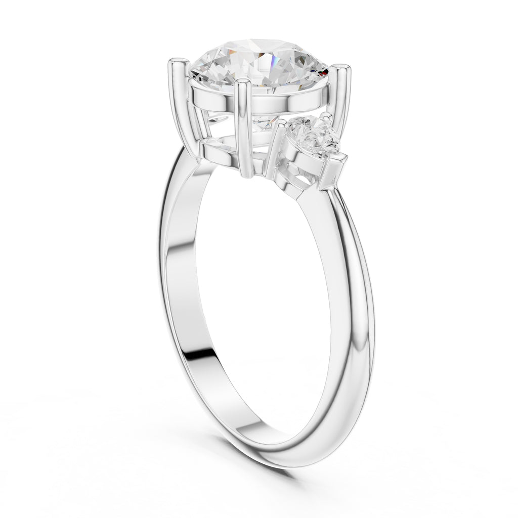 3.00 ct Lumina Trilogy 3ct White Gold Round