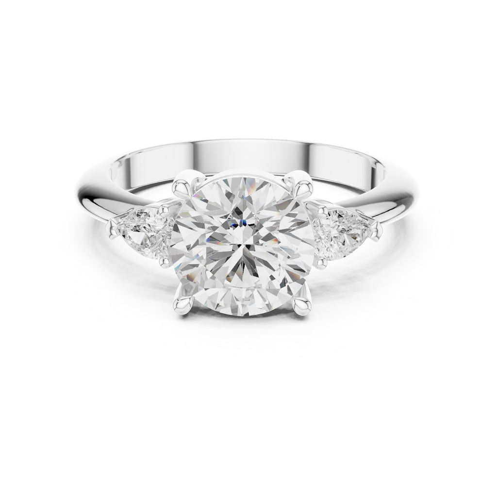 3.00 ct Lumina Trilogy 3ct White Gold Round