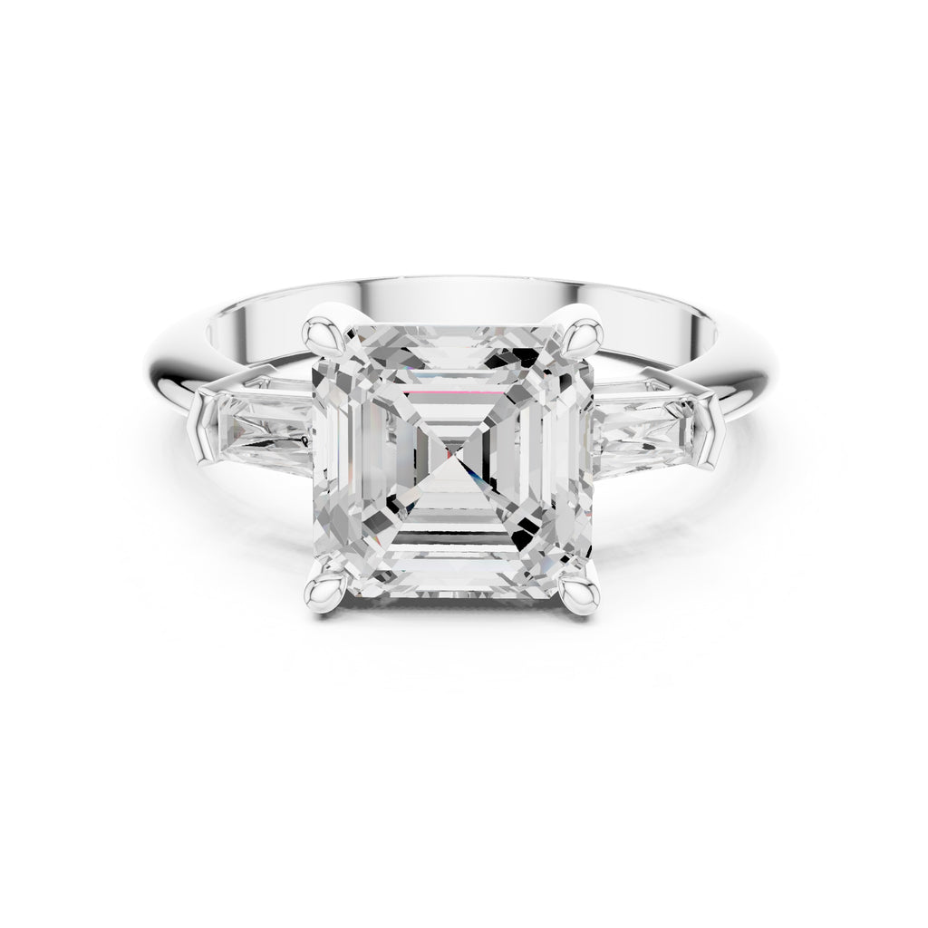 3.00 ct Promise Trilogy 3ct White Gold Asscher