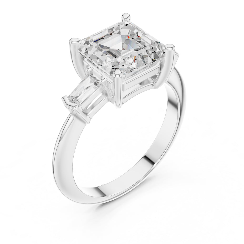 3.00 ct Promise Trilogy 3ct White Gold Asscher