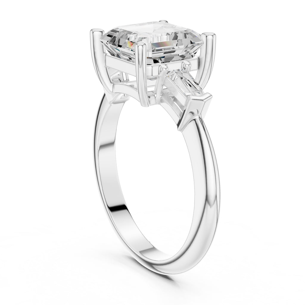3.00 ct Promise Trilogy 3ct White Gold Asscher
